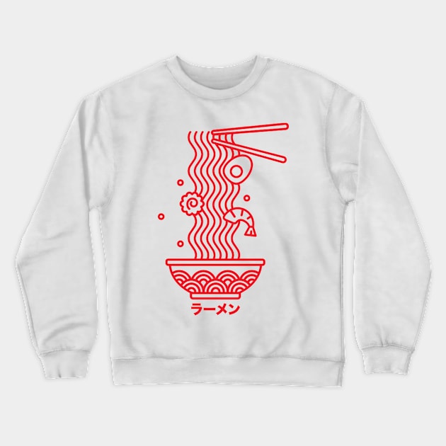 Ramen Noodle Bowl Crewneck Sweatshirt by Wearing Silly